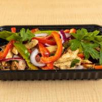 Grilled Chicken Salad · Sliced grilled chicken with peppers and onions in Italian dressing
