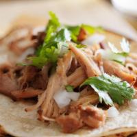 Teriyaki Chicken Taco · Marinated Grilled Chicken with Teriyaki Glaze, Jack & Cheddar Cheeses, White Onion, Chipotle...