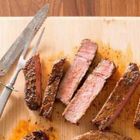10 Oz. Ribeye Steak · Served with Roasted Asparagus, Crispy Onions and Steak House Sauce