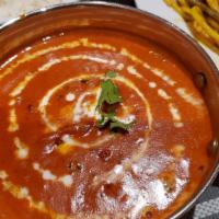 Shrimp/Fish Tikka Masala · Tomato creamy sauce with fenugreek leaves.