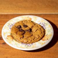 Almond Butter Chocolate Chip Cookie · Vegan, gluten free.