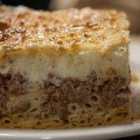 Pastitsio  · Traditional Baked Pasta with Bechamel Sauce & Ground Beef
