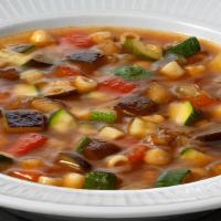 Minestrone · Mixed​ vegetables and pasta.