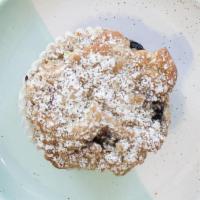 Blueberry Crumb Muffin · A super moist fluffy sour cream muffin packed with wild blueberries and crunchy cinnamon cru...
