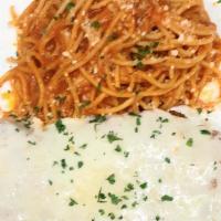 Pollo Parm (Spaghetti) / Chicken Parm (Spaghetti) · 