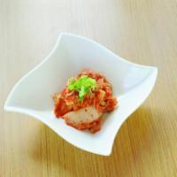 Kimchi · Fermented cabbage that has been marinated in spices.