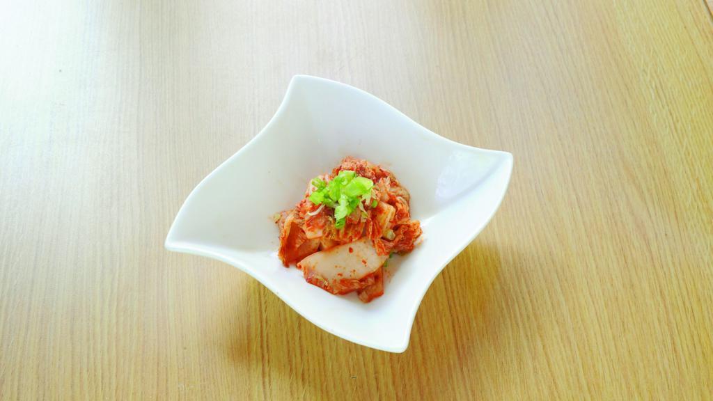 Kimchi · Fermented cabbage that has been marinated in spices.