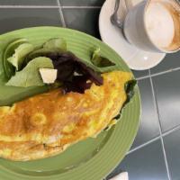 Veggie Omelette · Spinach, onion, tomato, eggplant, zucchini, mushroom