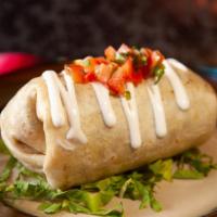 Custom Burrito · 12' Plain Flour Tortilla Filled  With Rice, Black Beans, Shredded Cheese, Pico de Gallo, Gua...