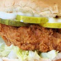 Classic Chicken Sandwich · Crispy/Spicy Crispy/ Grilled chicken sandwich, fresh lettuce, pickles, and mayo on a buttery...