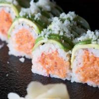 Crispy Spicy Tuna Roll · with Avocado and Soy Paper.