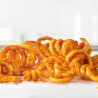 Curly Fries (Medium) · Arby's classic seasoned curly fries. Visit arbys.com for nutritional and allergen information.