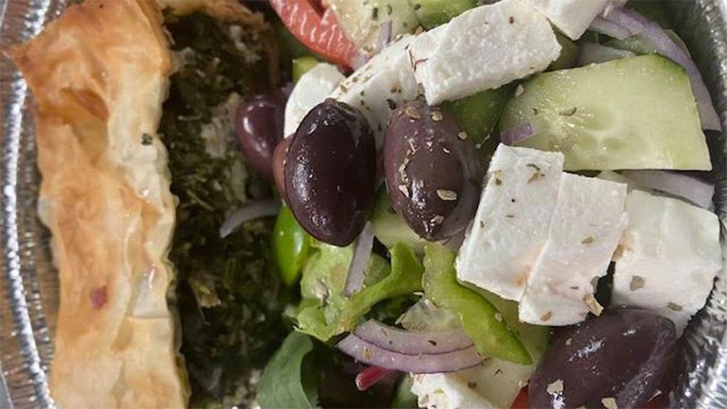 Spinach Pie With Greek Salad · 