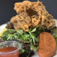 Crispy Fried Chicken Salad · One try of this old recipe from early pirate pub days and you will be hooked . It comes with...