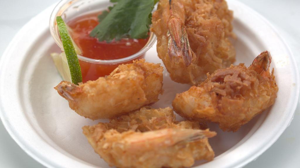 Coconut Shrimp · Served with sweet chili sauce.