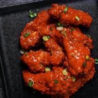 Korean Buffalo Wings · Traditional bone-in wings, Breded With Flour & hand-tossed in your choice of
sauce or rub. C...