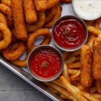 Fried Combo · French Fries, Onion Rings And Cheese Stik 4 pc