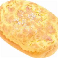 菠蘿奶黃包 Sweet Topping Custard  Bun · A soft bun filled with sweet egg custard and baked with a crumbly sweet topping.