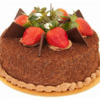 黑森林蛋糕 Black Forest Cake · Chocolate sponge cake filled with chocolate buttercream and black cherry jam filling. Chocol...