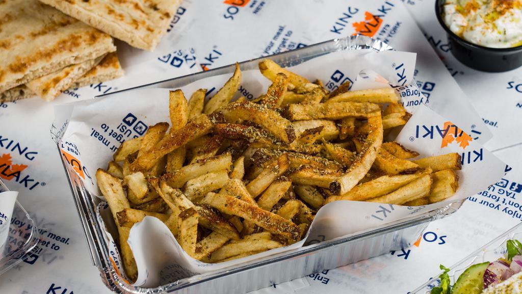 Handcut Fries · Handcut and cooked in Greek extra virgin olive oil.