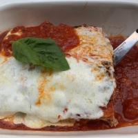 Three Cheese Meat Lasagna · Ricotta, mozzarella, pecorino, ground beef, and short rib.