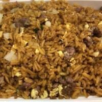 Beef Fried Rice · Prepared with scrambled egg, diced onions and scallions.