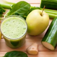 Green Aid Juice · Fresh juice made with Apple, parsley, kale, spinach, celery, and lemon.