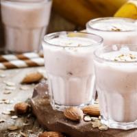 Almond Lover Smoothie · Delicious Smoothie made with Banana, almonds, almond butter, honey, and almond milk.