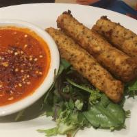 Mozzarella Sticks · Panko bread crumbs, spicy marinara sauce | Spicy