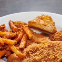 Beer Battered Fish And Chips · Served with tartar sauce, French fries, and zeppole.