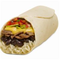 Burritos - Beef · Contains: Cheddar Cheese Sauce, Beef Steak, Creamy Chipotle, Tortilla Burrito