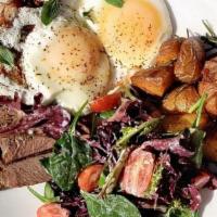 Steak + Eggs · Ribeye, 2 eggs any style