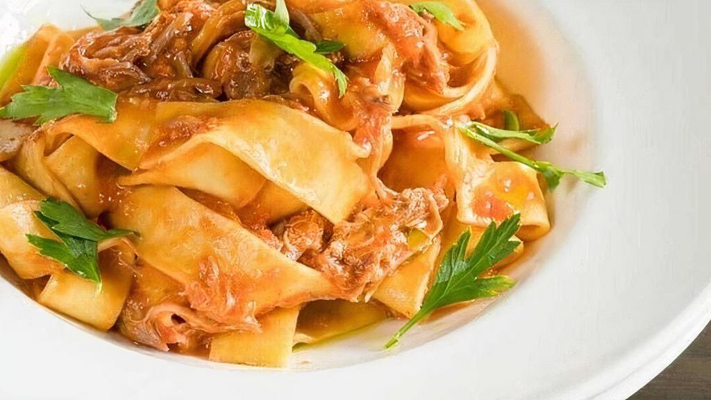 Bolognese · House pappardelle, bone in beef veal and pork sauce