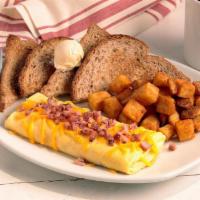 Build-Your-Own Omelet · Choose any two ingredients   . Additional charge for each additional ingredient:  Diced Ham,...
