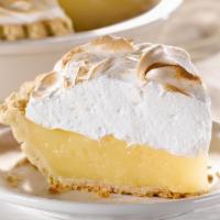 Lemon Meringue Pie, Slice · Tangy lemon filling, light and fluffy. (500 cal/slice).