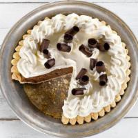 Chocolate French Silk Pie · Creamy chocolate topped with real whipped cream and dark chocolate curls. (760 cal/slice). S...