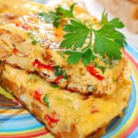 The Healthy Omelette · Fresh eggs whites, spinach, and mushrooms. Served with a side of home fries and hot toast. C...