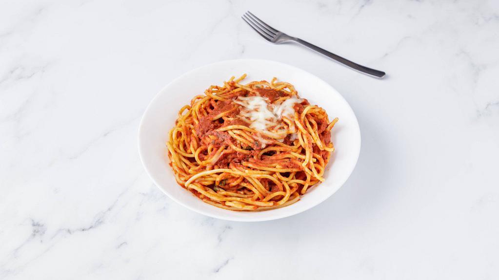 Spaghetti Pomodoro · Add Mamma’s meatballs for an additional charge.