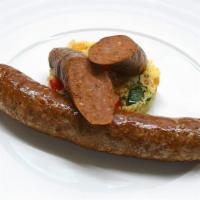 Side Merguez Sausage · Delicious grilled lamb sausage