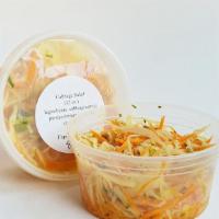 Cabbage Carrot Salad · Ingredients: cabbage, carrots, parsely, lemon, canola oil