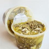 Zaatar Feta Cheese · Ingredient: sheep milk, zaatar, olive oil