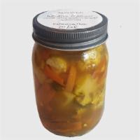 Turshi Pickles · Ingredients: cauliflower, carrot, celery, garlic, vinegar, spices, salt