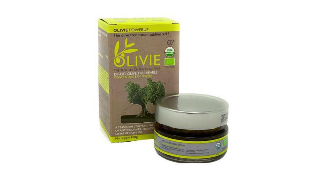 Olivie Caviar Small · * 100 grams jar *
A teaspoon of Olivie Desert Olive Tree Pearls contains the same quantity of antioxidants hydroxytyrosol as 10 liters of olive oil.