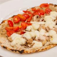 Vegetarian Truffle Sandwich · Fresh mozzarella, Urbani truffle and artichoke cream, grape tomatoes, organic cremini mushro...