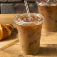 Flavoured Iced Coffee · Freshly brewed java with your choice of flavouring, poured over ice.