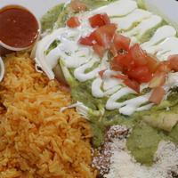 Enchiladas · GREEN AND RED