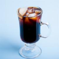 Iced Coffee · Freshly brewed, 100% Colombian coffee over ice.