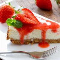 Strawberry Cheesecake · NY classic strawberry cheesecake.