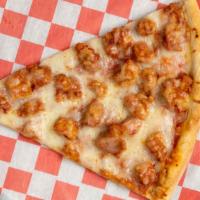 Buffalo Chicken Pie (Large) · Chicken breast tossed in a sweet and spicy sauce and mozzarella.