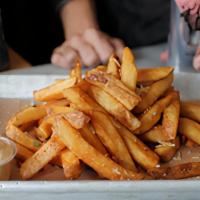 Tray Of Fries · Your choice of over one pound of Home Frite Signature fries style with three sides of dippin...